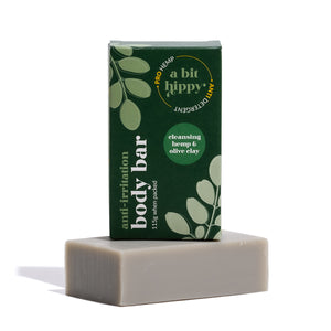 115g green A bit Hippy plastic and bamboo anti-irritation cleansing body bar