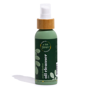 100ml green A bit Hippy plastic and bamboo spray face oil cleanser bottle